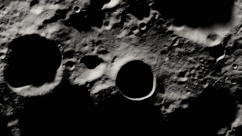 Timelapse of shadows moving at the Shackleton Crater on the Moon Timelapse of shadows moving at the Shackleton Crater on the Moon